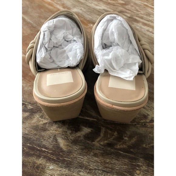 Dolce Vita Sita Mules Suede Heel Off White NEW 8.5 US - Picture 6 of 10